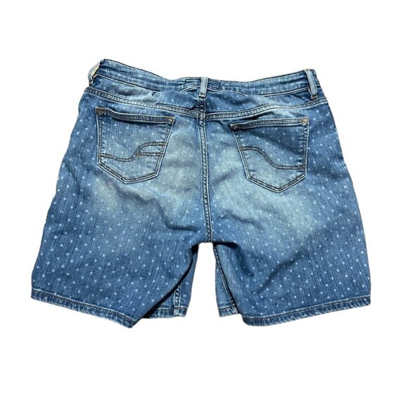 Fat Face Polka Dot Denim Jean Shorts Medium Wash Women's Size 12 Twee Y2K - Picture 2 of 13
